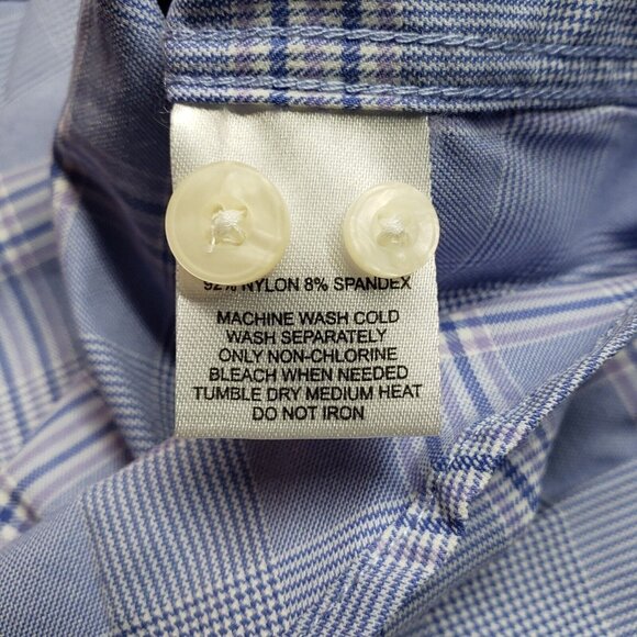 UNTUCKit Billsboro Shirt Mens LT Slim Fit Purple Blue Button Up Long Sleeve New - Picture 6 of 10